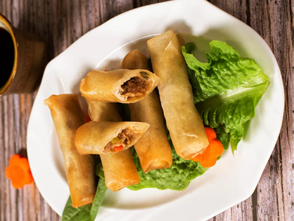 Duck spring roll, Pre-fried